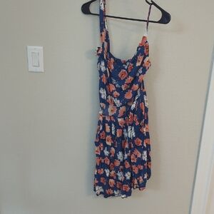 Tommy Hilfiger Blue and Orange Patterned Dress
